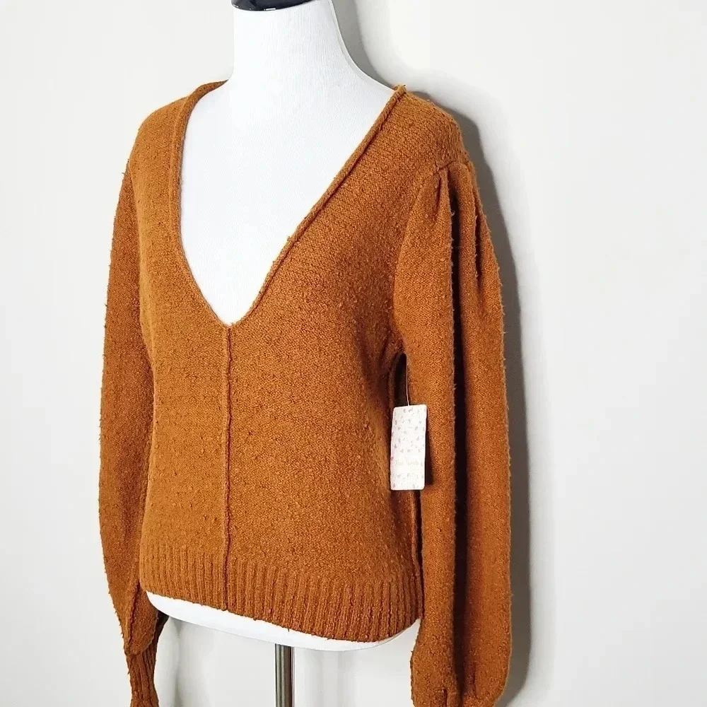 NWT Free People Reverie V-neck Sweater XS
